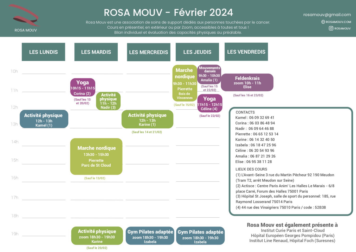 Rosa Mouv Agenda